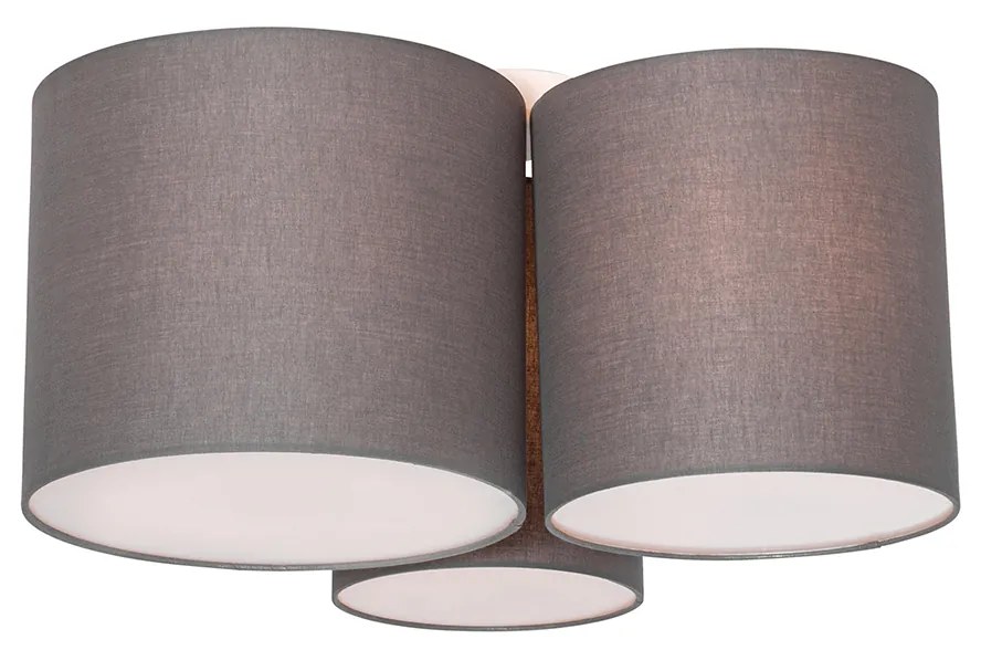 Moderne plafondlamp taupe  3-lichts - Multidrum
