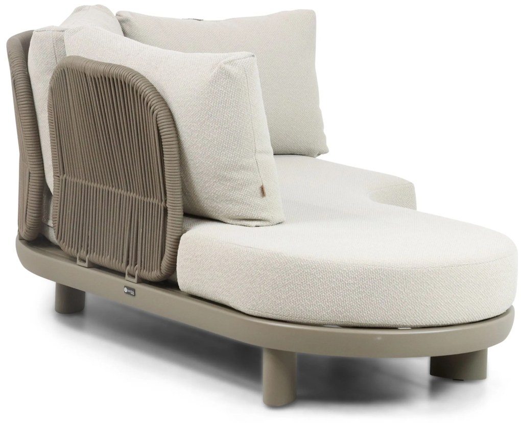 Santika Furniture Santika Guss Hoek/sofa Module Rechts Organisch Aluminium/rope Grijs