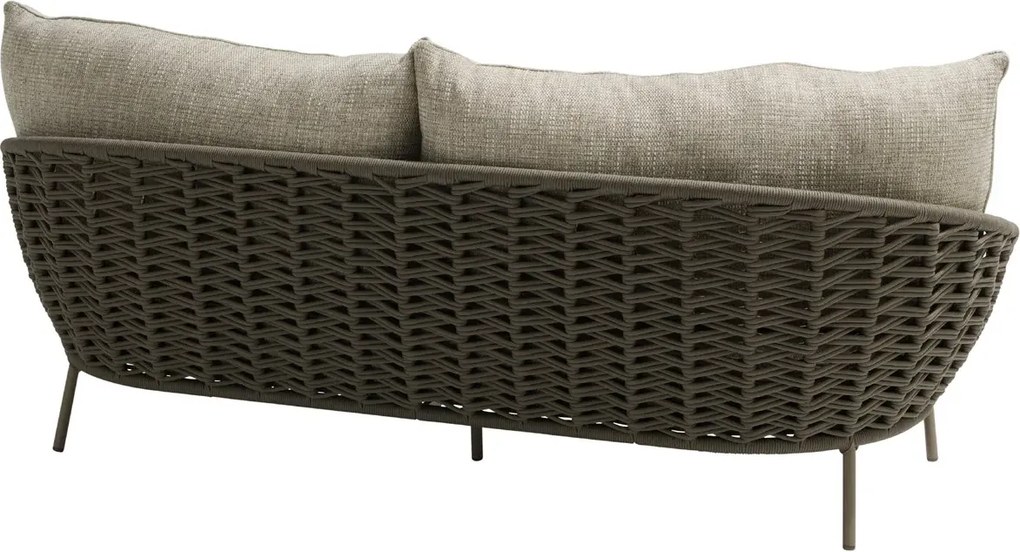 4 Seasons Outdoor Vera 3-zits loungebank Mocca Loungebank beige weerbestendig