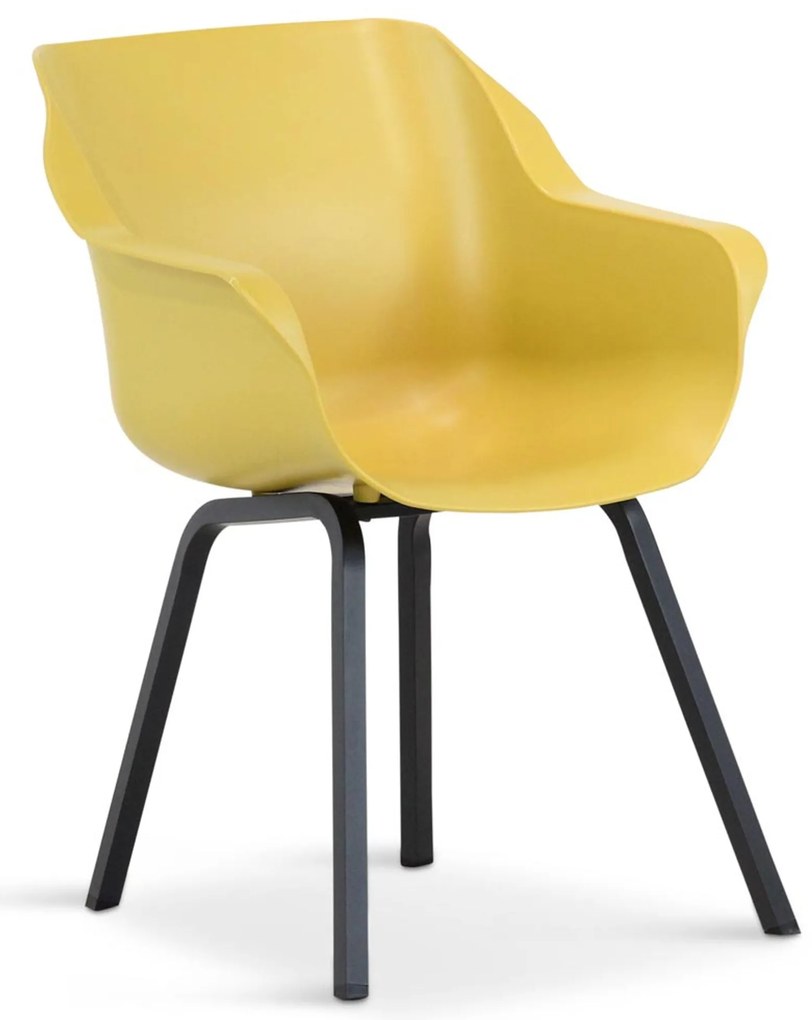 Tuinstoel Kunststof Geel Hartman Sophie Element  curry yellow - met gratis kussen