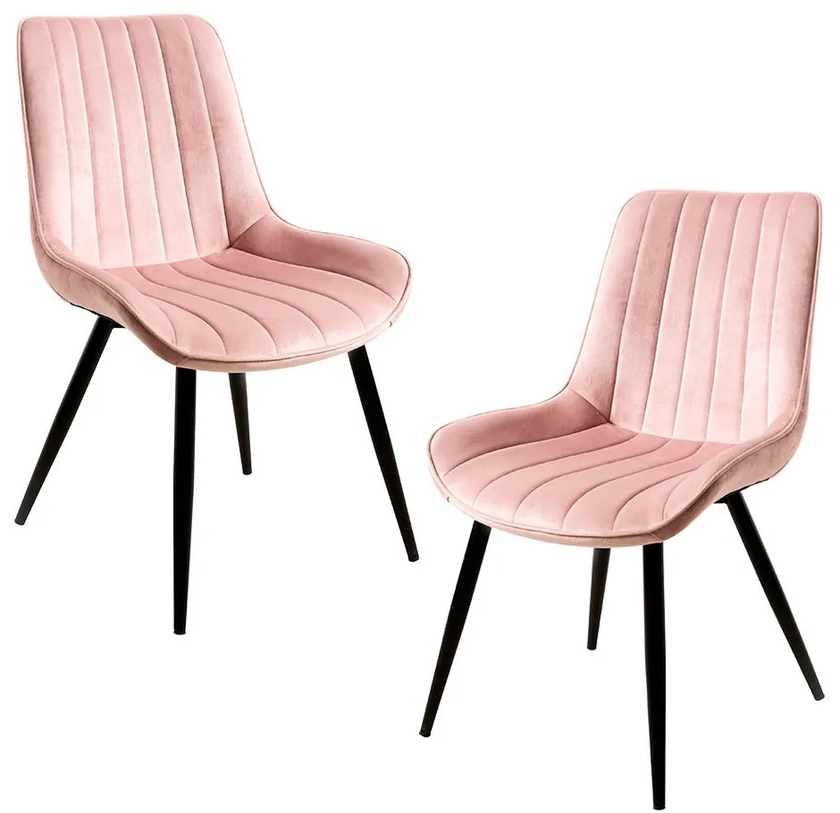 Set van 2 Lene Fluwelen Stoelen