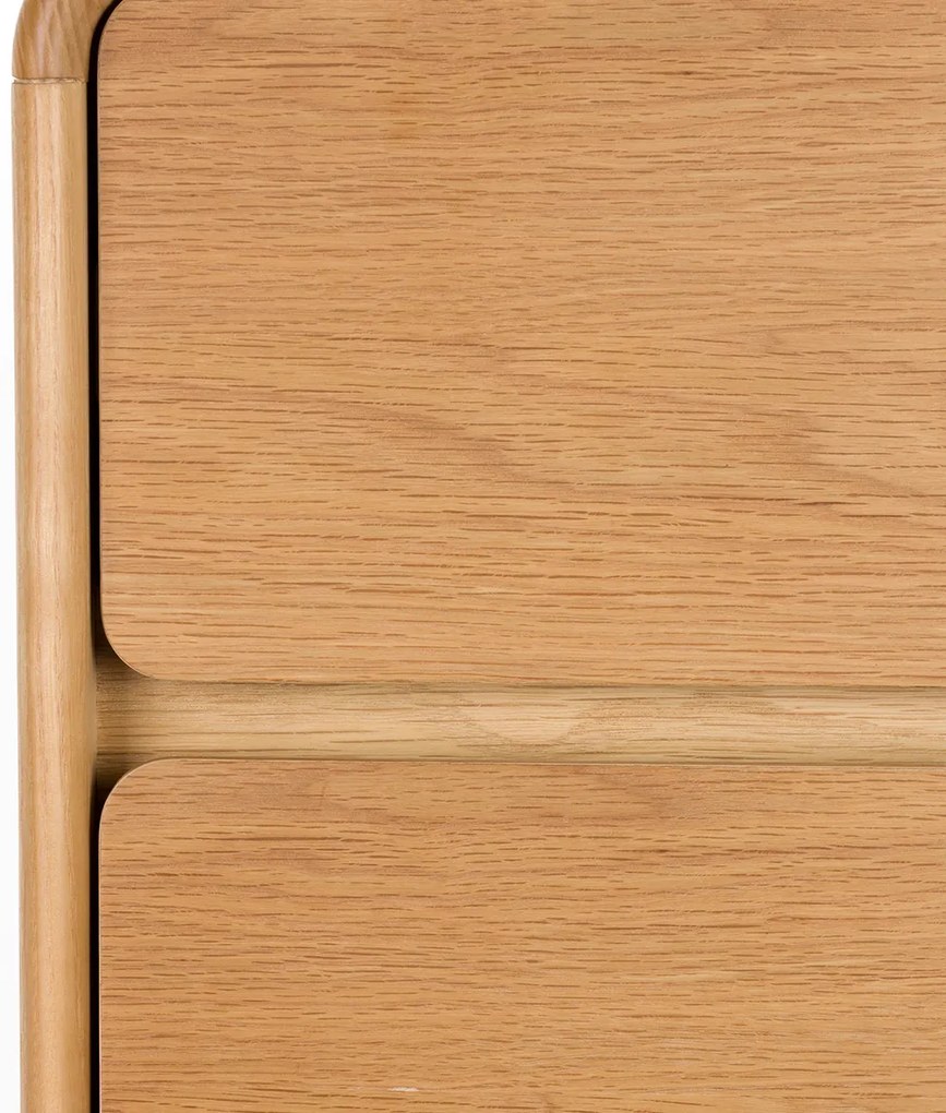 Zuiver Rise Natural Design Ladenkast Gebogen Eikenhout - 40x45x112cm.