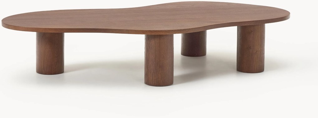 XL salontafel Didi van eikenhout in organische vorm