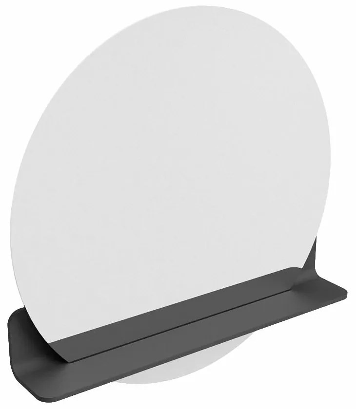 Mondiaz Spot spiegel rond Ø70cm met planchet dark grey