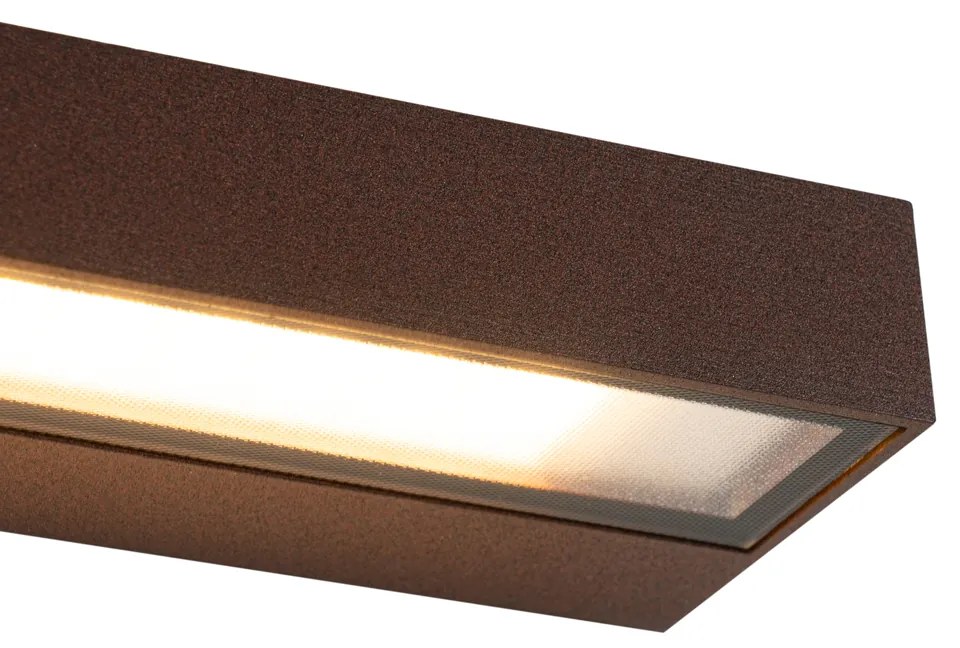 Buitenlamp Moderne wandlamp roestbruin incl. LED IP65 - Hannah Modern IP65 Buitenverlichting