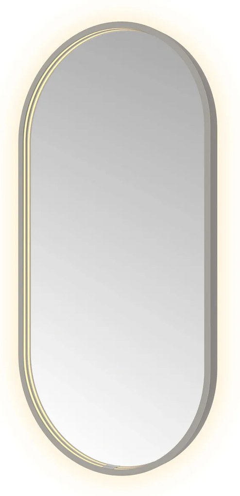 Hotbath &More Oval spiegel ovaal 50x100cm geborsteld gunmetal PVD