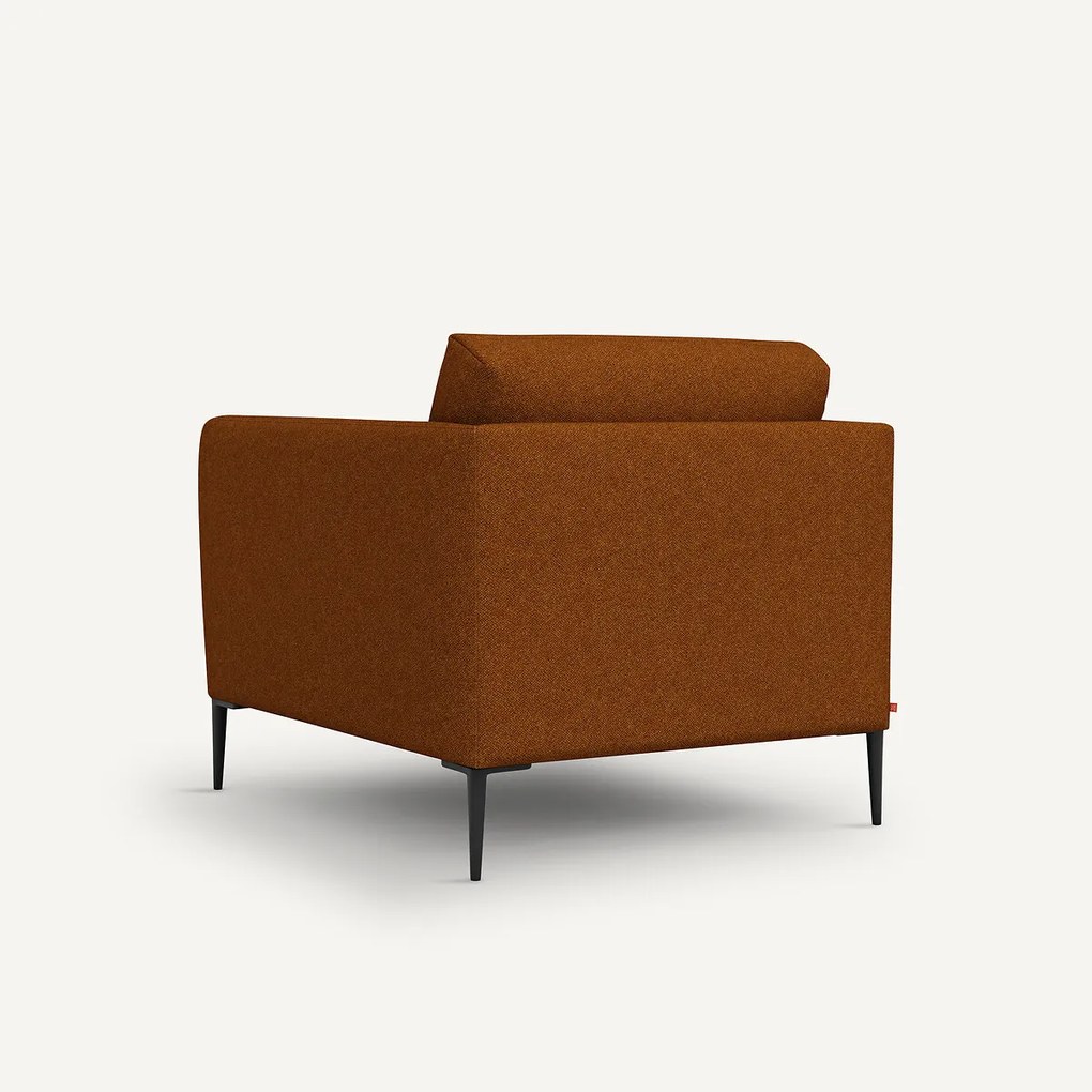 Bank in gemêleerde gevlochten stof, Oscar, ontwerp Emmanuel Gallina