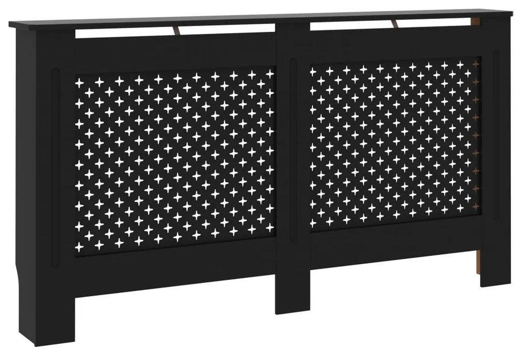 vidaXL Radiatorombouw 152x19x81 cm MDF zwart