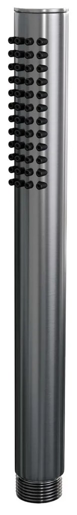 Brauer Gunmetal Edition complete inbouw regendouche met staafhanddouche, rechte wandarm en hoofddouche 20cm set 1 gunmetal geborsteld PVD