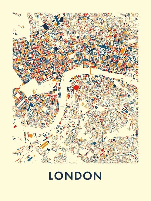 London Mosaic - L - 120 x 160 cm