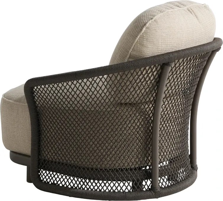 4 Seasons Outdoor Tobego loungestoel Terre Loungestoel bruin weerbestendig