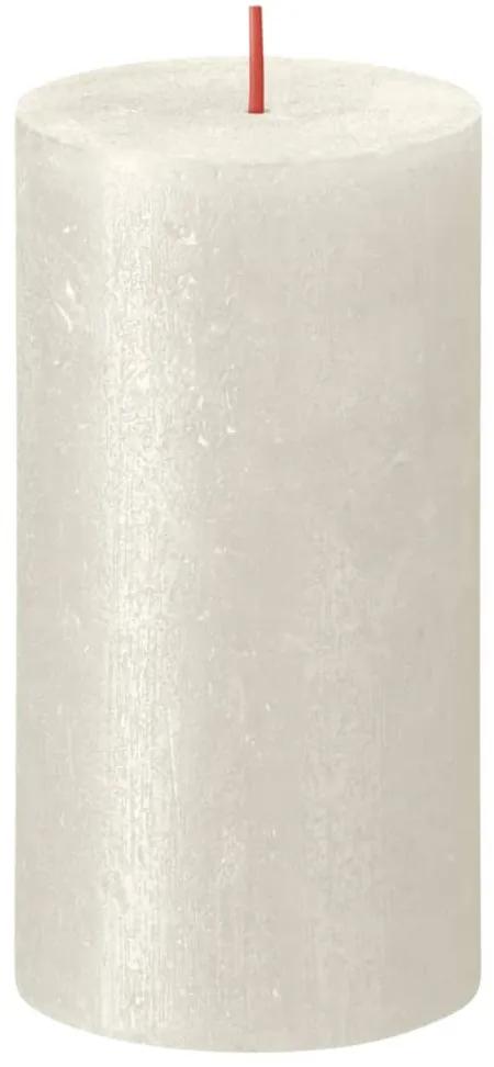 Bolsius Stompkaarsen Shimmer 4 st rustiek 130x68 mm ivoorkleurig