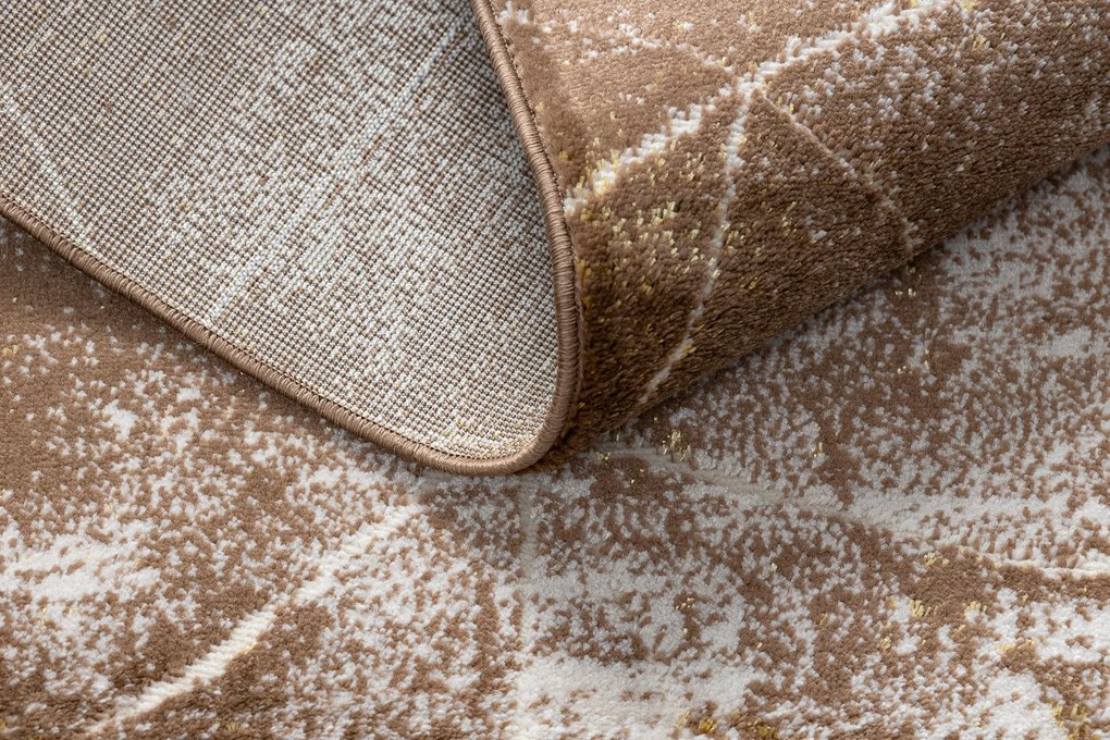 Tapijt MEFE modern 2783 marmeren , - Structureel, twee poolhoogte , donker beige