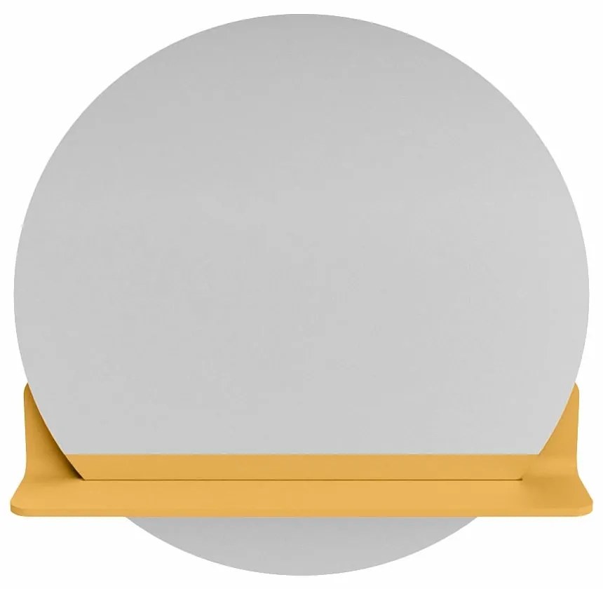 Mondiaz Spot spiegel rond Ø60cm met planchet ocher