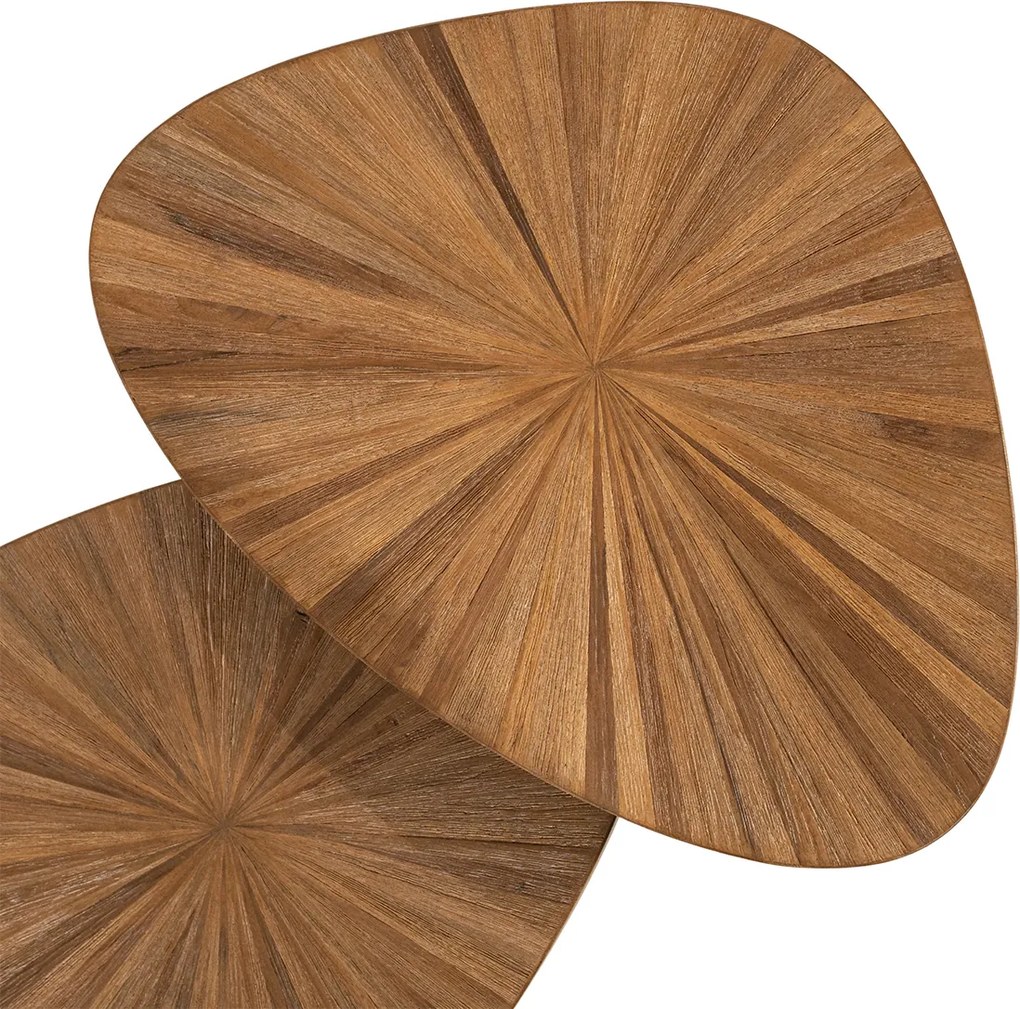 Driehoekige Salontafels Van Teak - 69 X 49cm.