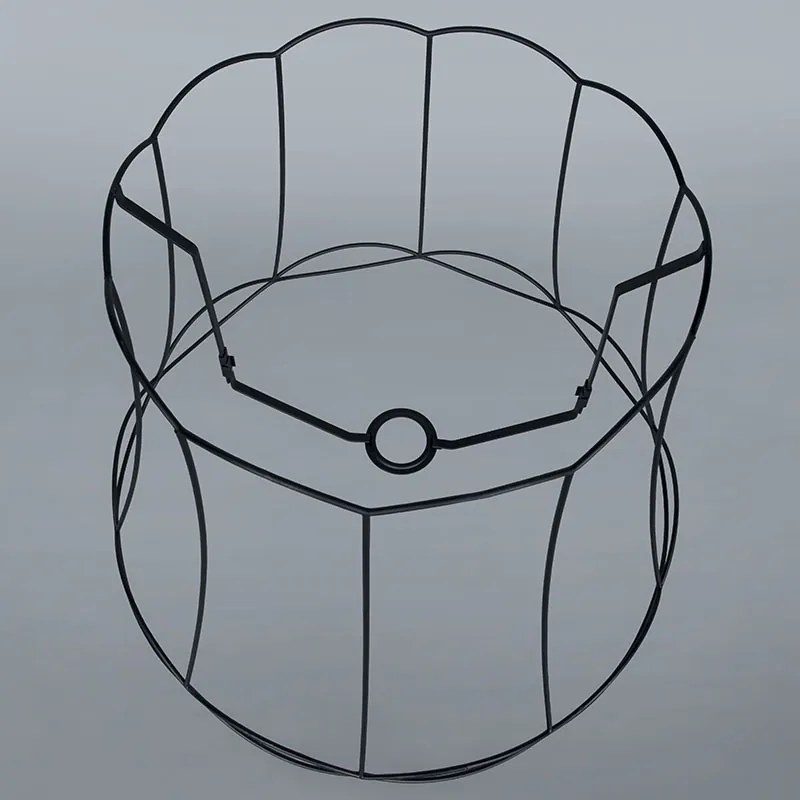 Set van 2 retro hanglampen zwart 50 cm - Granny Frame