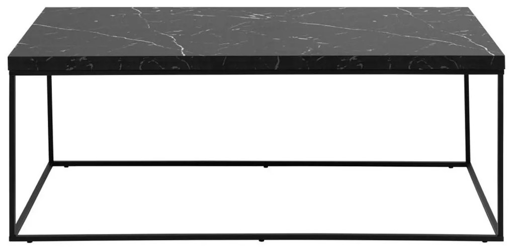 Salontafel Zwart Marmerlook 110x55 Cm - 110 X 55cm.