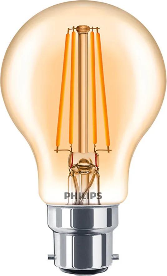 Philips Classic LEDbulb B22 A60 7.5W 820 Goud | Extra Warm Wit - Dimbaar - Vervangt 48W