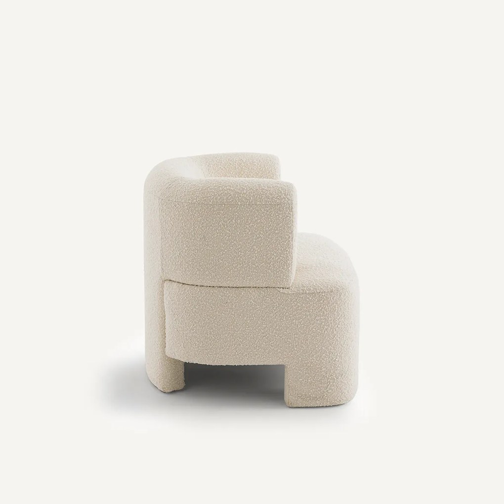 Fauteuil klein model, bouclette stof, Darrel