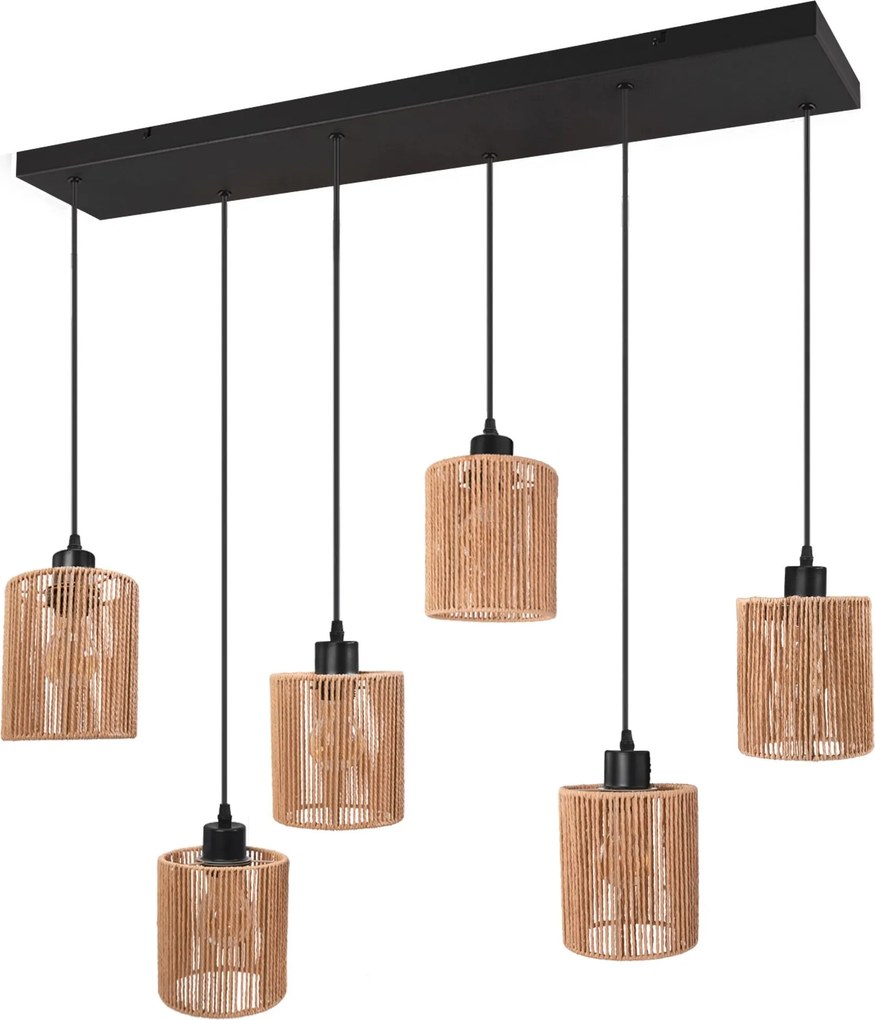 Hanglamp  APP1822-6CP NATURE BLACK