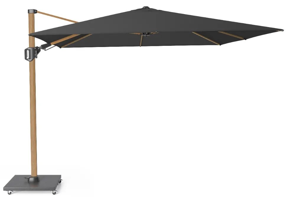 Zweefparasol  3x3m T2 premium (excl. voet) Grijs-antraciet Platinum Challenger