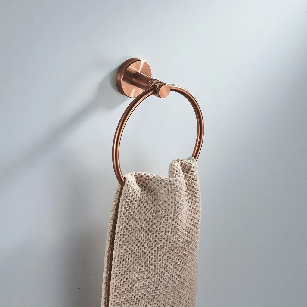 Badkamerhanger Ring 6610 Modern Brush Copper