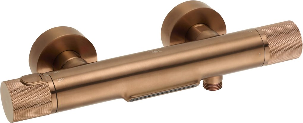 Ben Engraved Cross badkraan thermostatisch Geborsteld koper