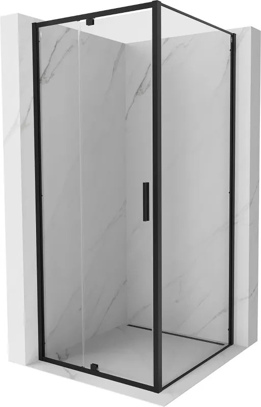 Mexen Exo douchecabine opengaand 90 x 90 cm, transparant, zwart - 819-090-090-70-00