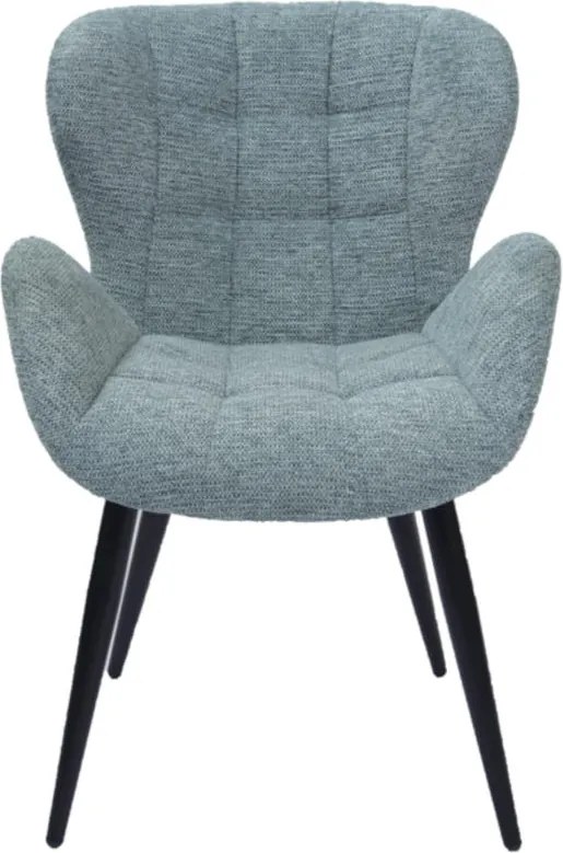 Eetkamerstoel - Simon - stof Fantasy geweven mineral blue