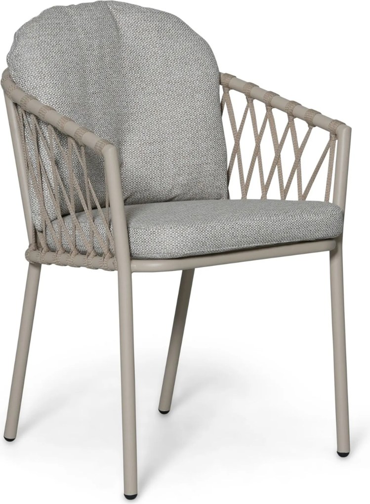 Tuinset Ronde Tuintafel 6 personen 150 cm Rope Zand/Beige Lifestyle Garden Furniture Morano/Arancia