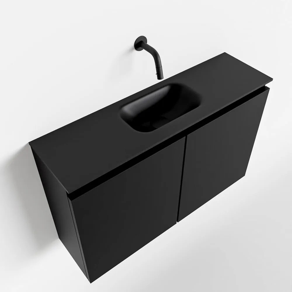 Mondiaz Ture 80cm toiletmeubel urban met wastafel urban midden geen kraangat