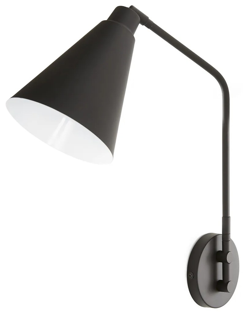 Wandlamp in metaal met verstelbare arm, Hiba