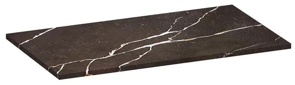 BRAUER Artificial Marble Wastafelblad - 80x46x2 - Zonder kraangat - composiet - Copper Brown TB-AM80CB