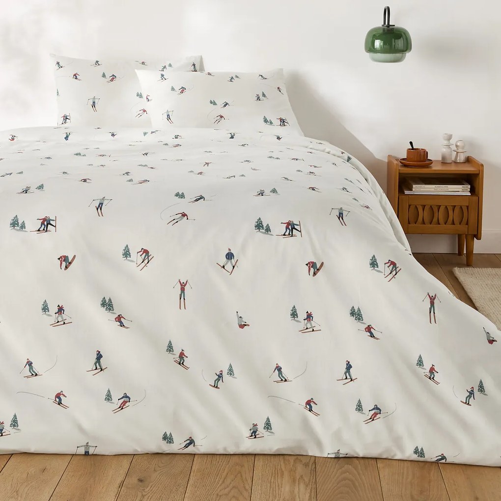 Bedlinnenset van 30% gerecycled katoen, recht kussensloop.Tout Schuss