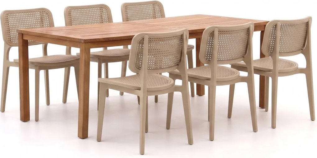 Diningset Forza | 6 personen | Tuinset teakhout | 7-delig | Kees Smit Tuinmeubelen