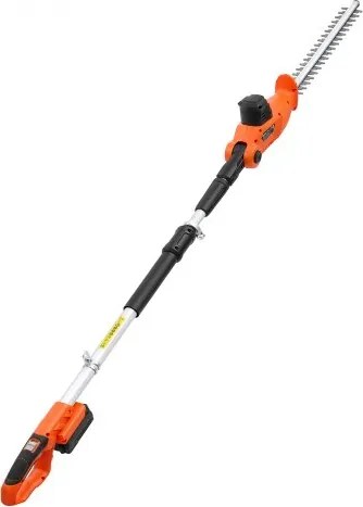 VEVOR 20V draadloze heggenschaar, elektrische heggenschaarset met een snijlengte van 457,2 mm en een telescopisch ontwerp van 187,5–238,5 cm voor hoge takken (inclusief 2,0 Ah accu en snellader)