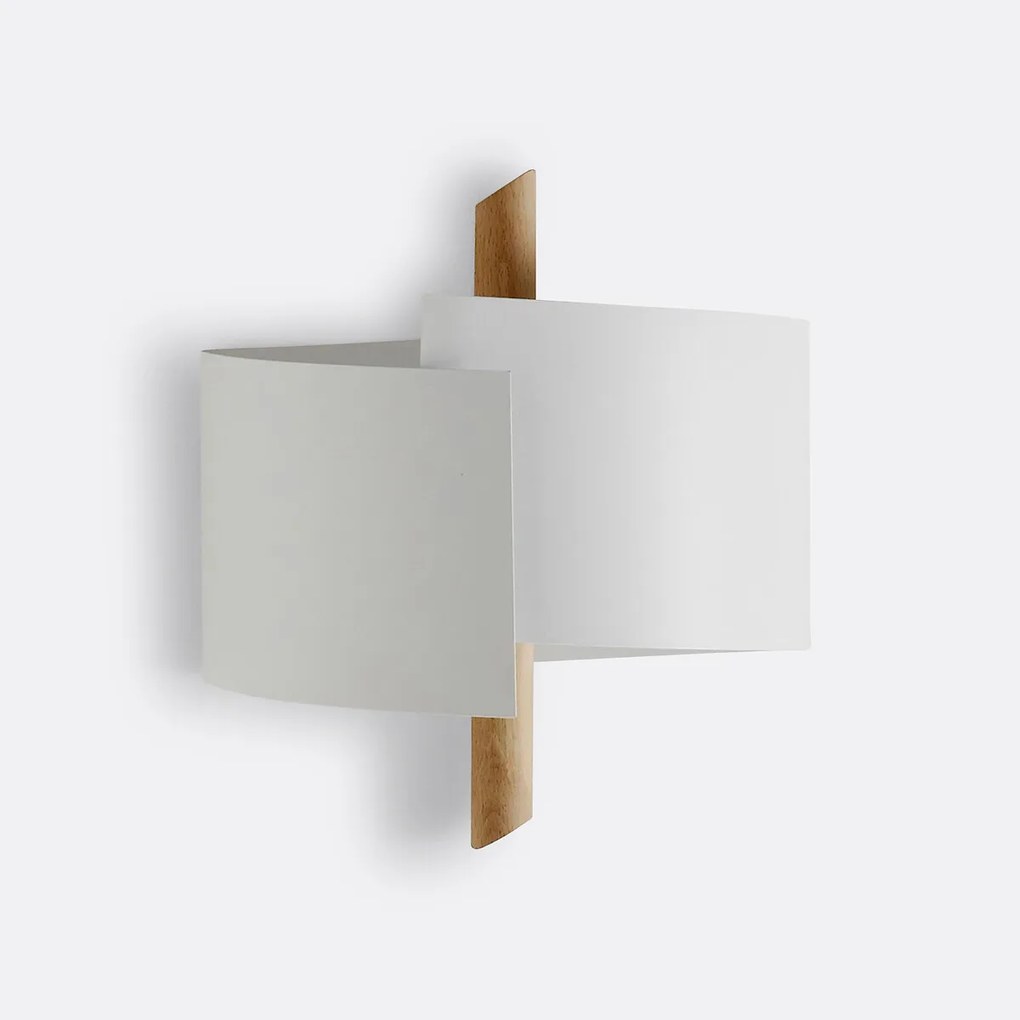 Wandlamp in staalmetaal en beukenhout, Stolico