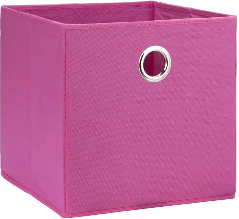 Opbergbox Parijs - roze - 31x31x31 cm - Leen Bakker