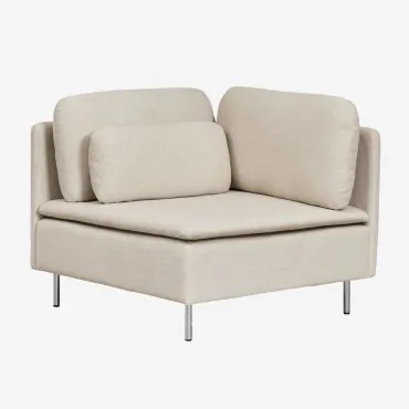 Hoekmodule Voor Modulaire Bank Oriol Stof Crème Beige - Sklum