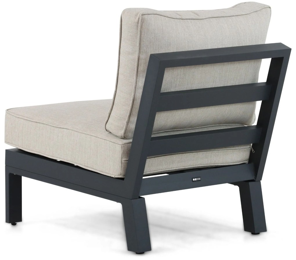 Hoek loungeset 6 personen Aluminium/Polywood (teakfinish) Grijs Lifestyle Garden Furniture Bilbao