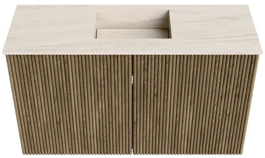 Mondiaz Joya DLux 70cm toiletmeubel dusk met wastafel faye midden zonder kraangat meli