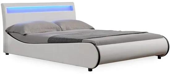 Valencia - LED - Bedframe kunstleer x200 cm wit