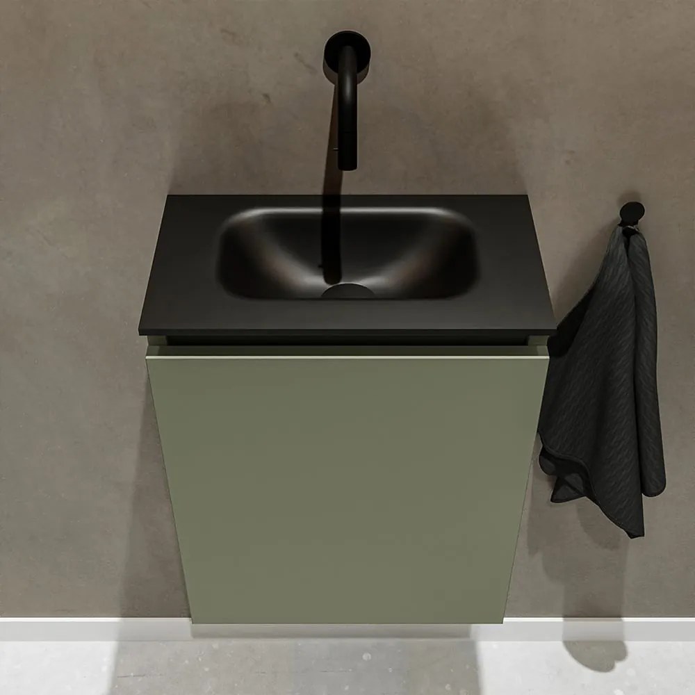 Mondiaz Ture 40cm toiletmeubel army met wastafel urban midden geen kraangat