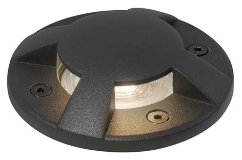 Moderne grondspot zwart GU10 50mm 4-lichts effect IP65 - Cellar