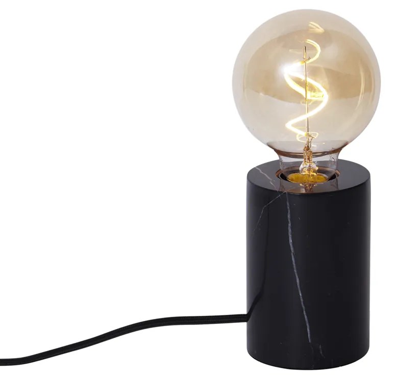 Moderne tafellamp zwart marmer - Marissa Modern E27 rond Binnenverlichting Lamp