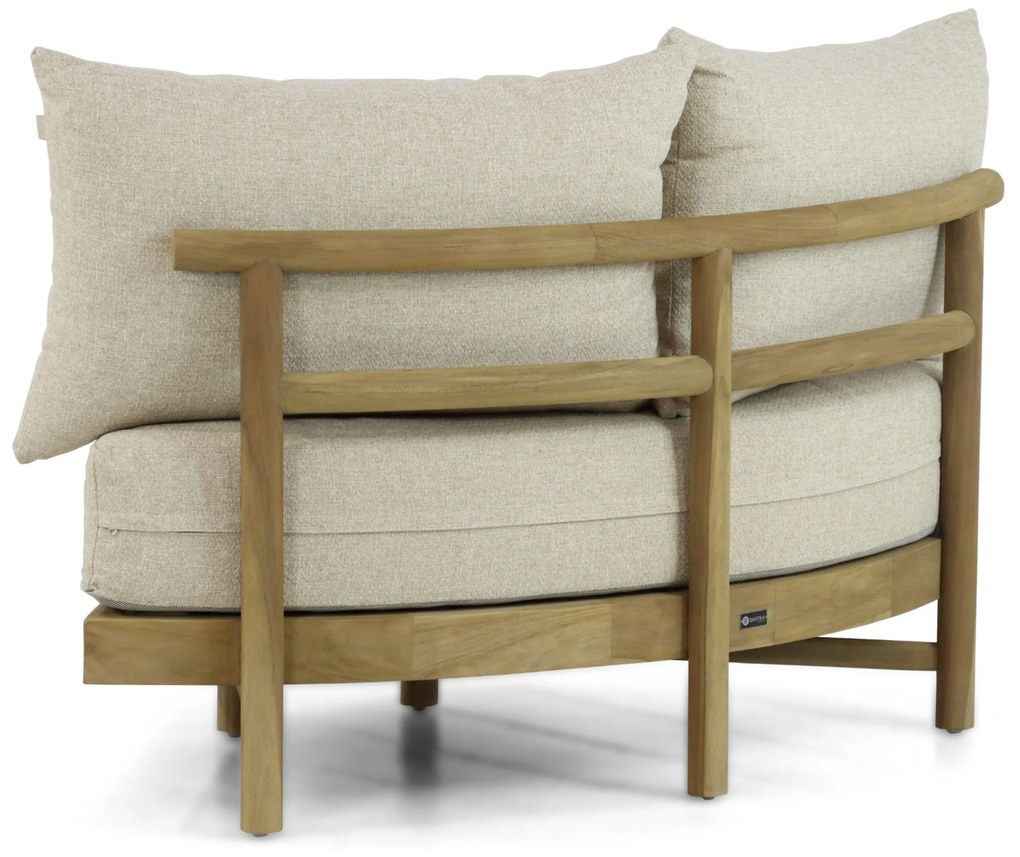 Hoek loungeset 5 personen Teak Old teak greywash  Santika Furniture Santika