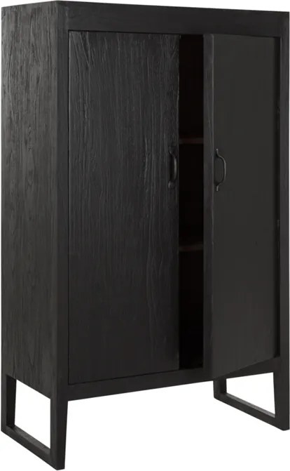 Must Living Black Jack Zwart Houten Wandkast - 88x46x142cm.