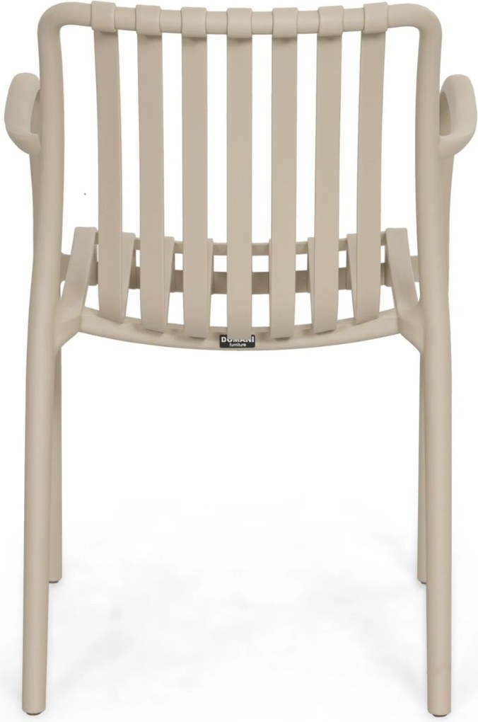 Tuinset 6 personen 210 cm Kunststof Zand/Beige Domani Furniture Alba/Creta