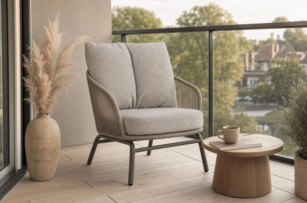 Tuinstoel Rope Taupe-naturel-bruin Coco Livo
