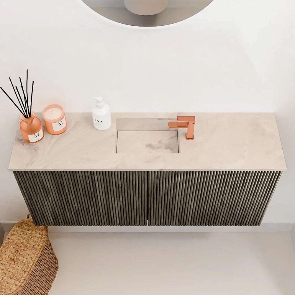 Mondiaz Joya DLux 90cm toiletmeubel shadow met wastafel faye midden 1 kraangat frappe